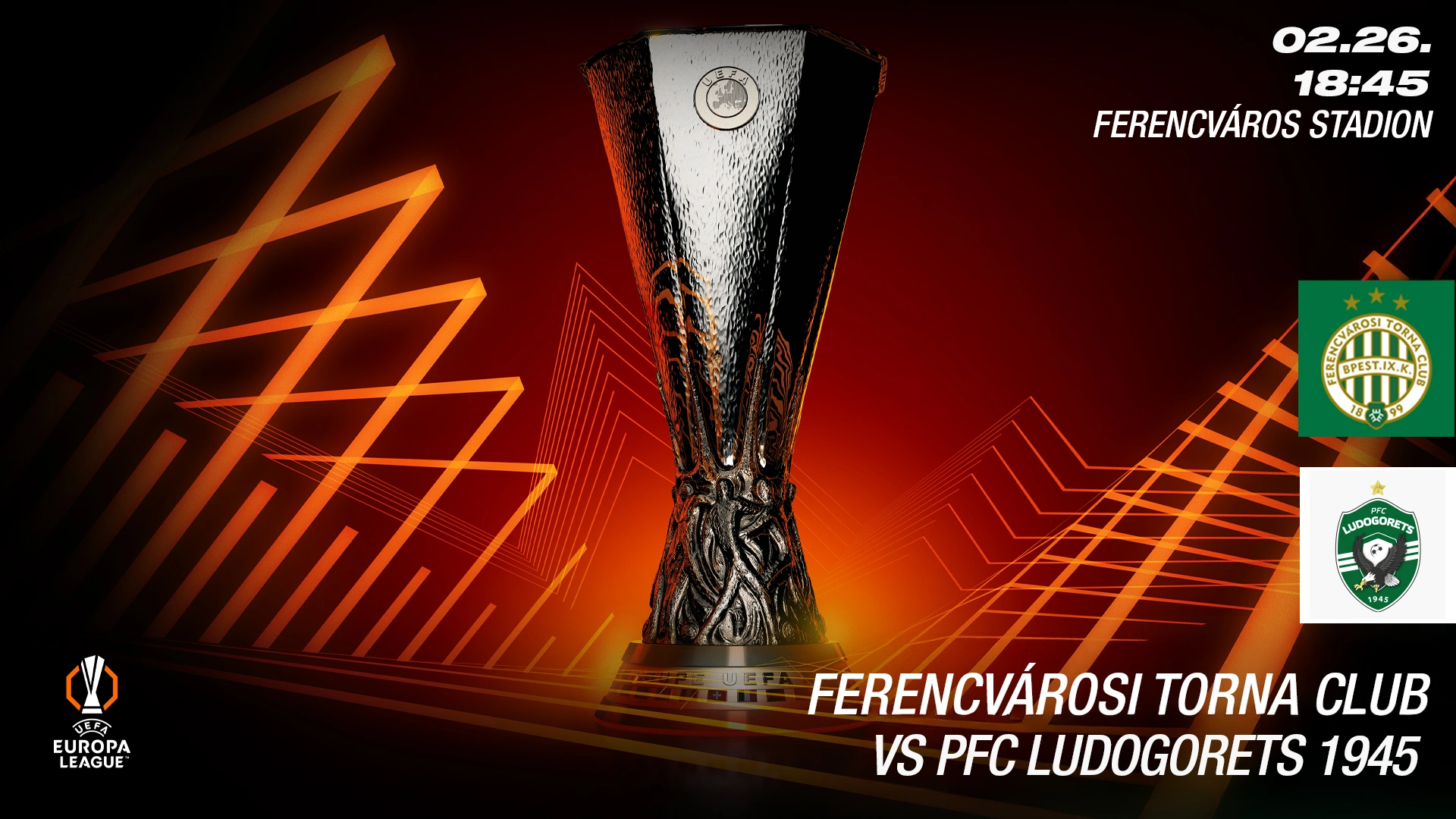 Ferencváros - VS PFC Ludogorets 1945 labdarúgó Európa-liga mérkőzés