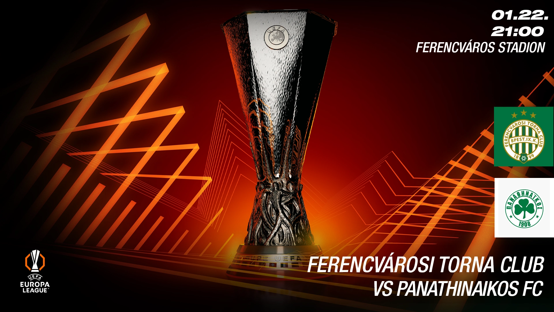 Ferencváros - Panathinaikosz labdarúgó Európa-liga mérkőzés