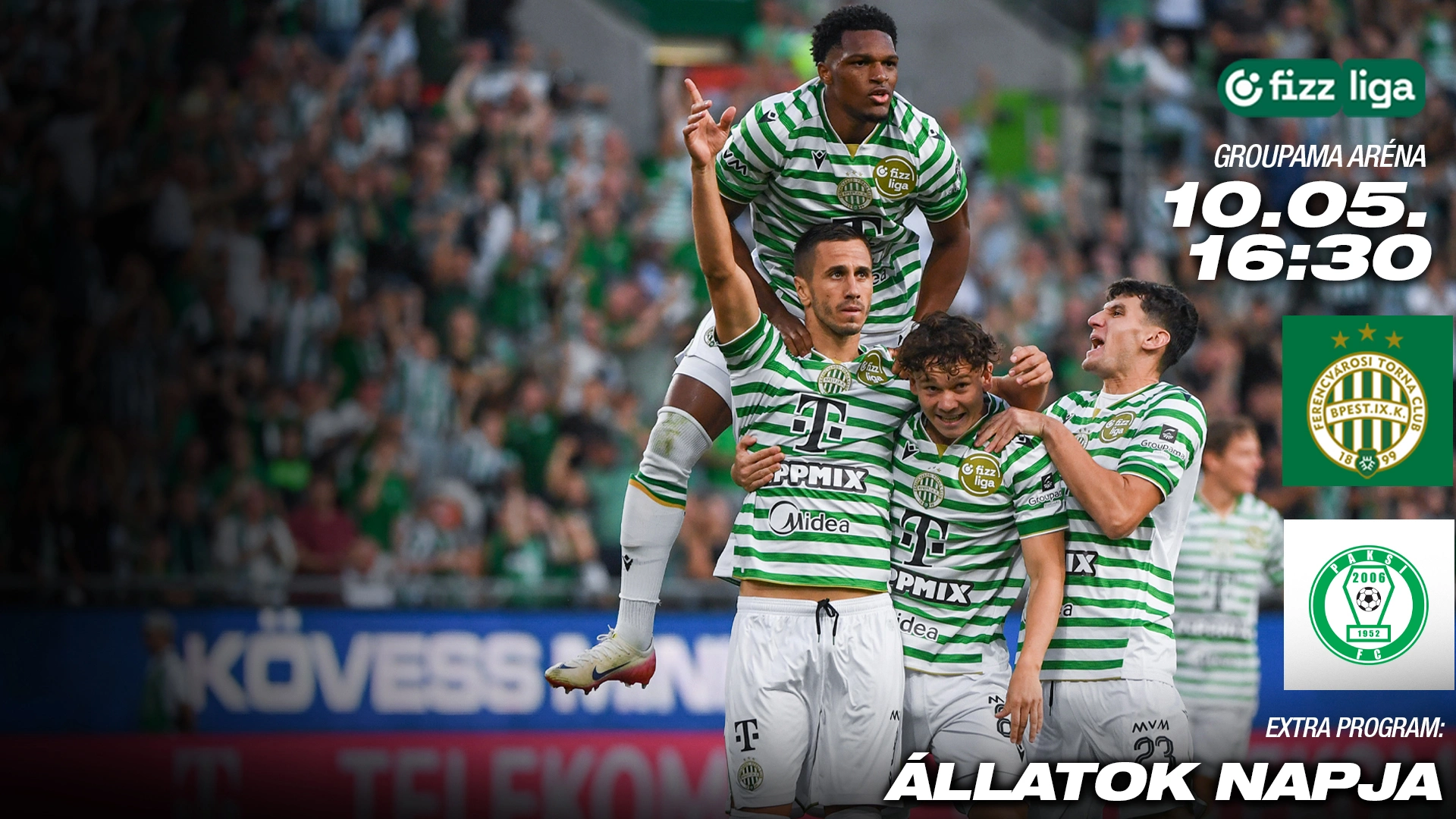 Ferencváros-Paksi FC labdarúgó mérkőzés