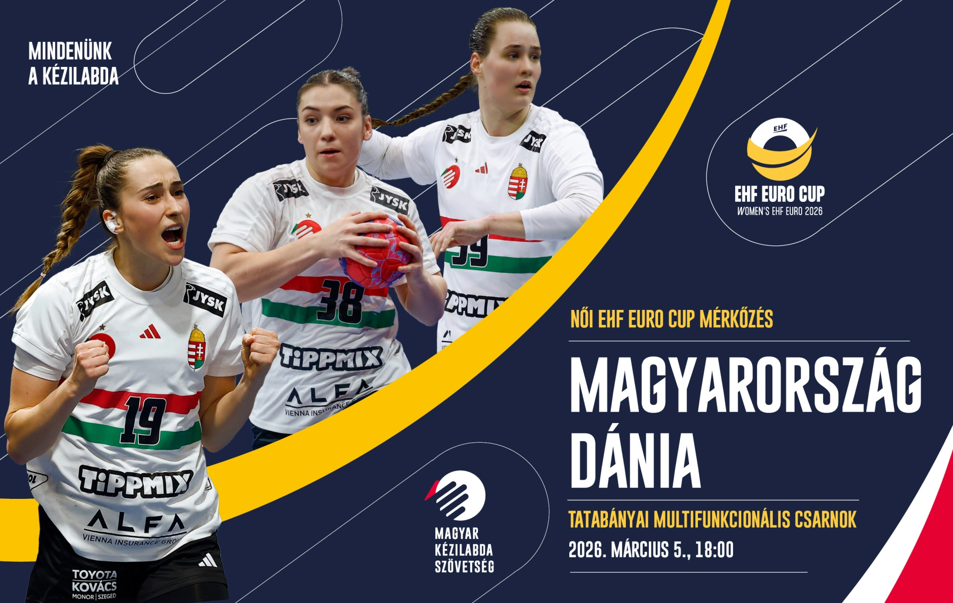 Magyarország - Dánia női kézilabda EHF EURO CUP