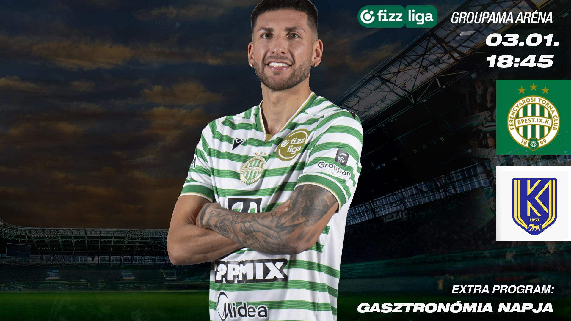 Ferencváros - Kolorcity Kazincbarcika SC labdarúgó mérkőzés